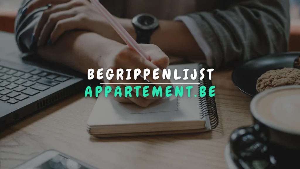 Banner Appartement - Begrippenlijst maken in notitieboekje met potlood