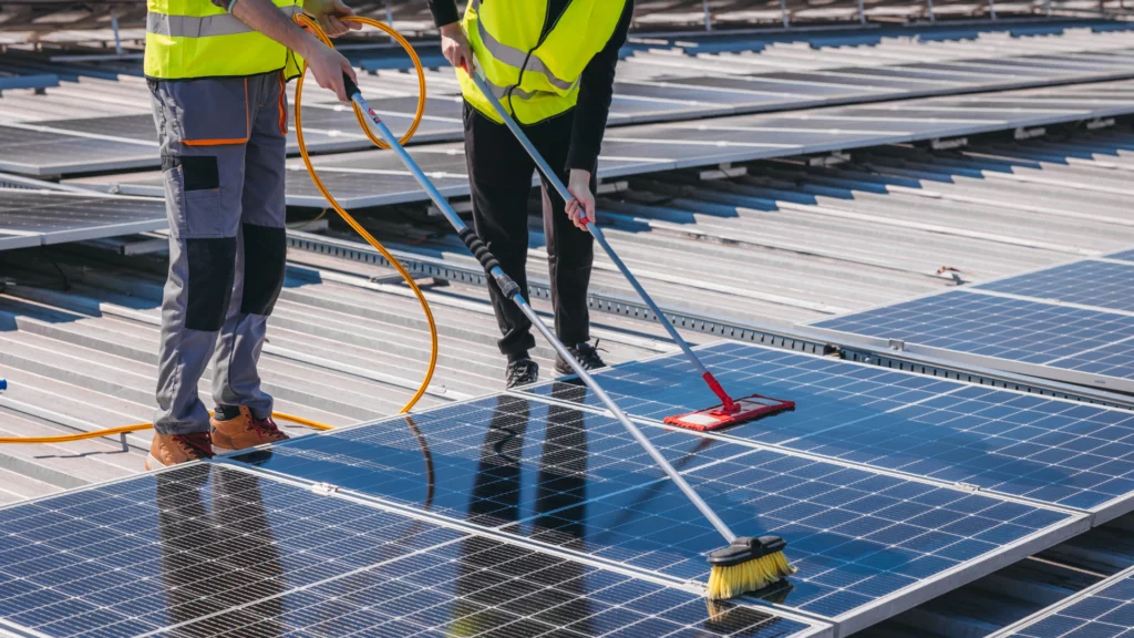 Zonnepanelen op appartementsgebouwen_ zonnepanelen poetsen