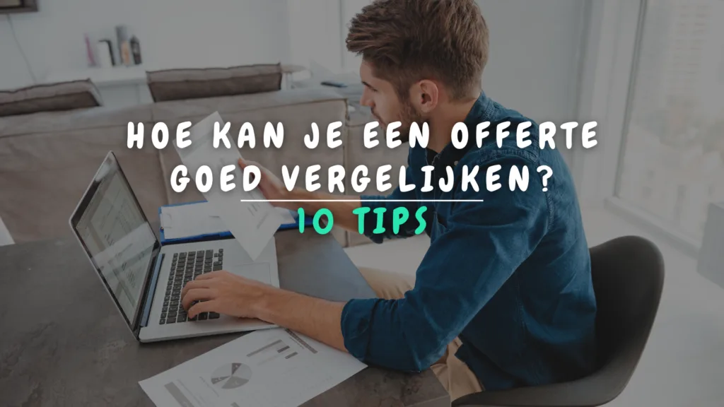 Banner Appartement - Tips om offertes goed te vergelijken