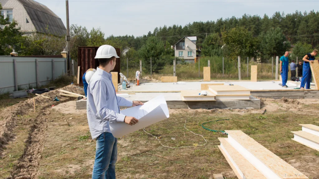 Splitskopen_Bouwgrond met huizenbouw personeel