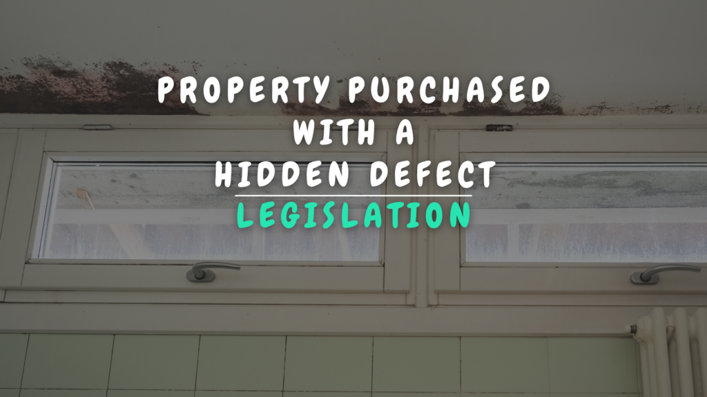 Banner Appartement - Property purchased with hidden defect